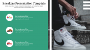 Attractive Sneakers Presentation Template Slide Design